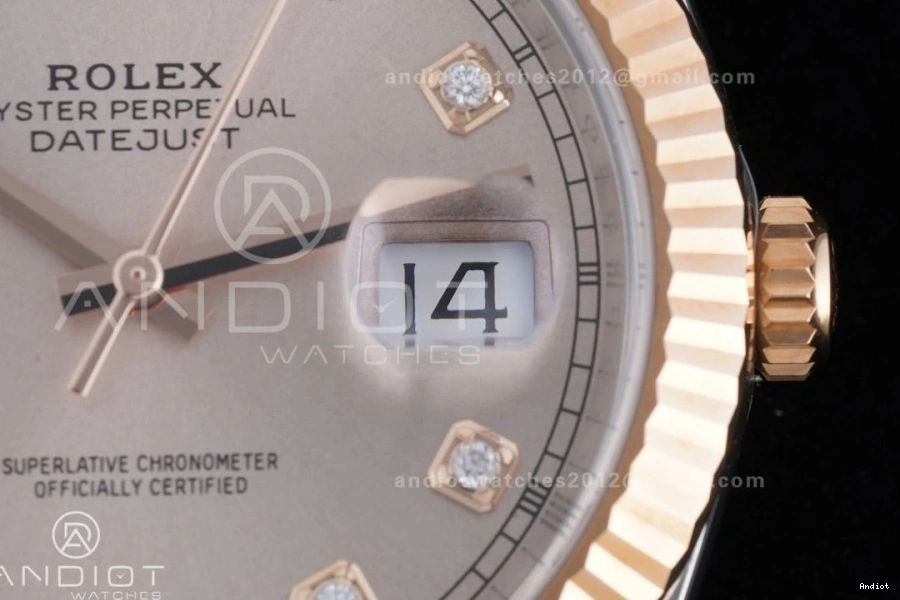 126331 Best SH3235 RG Jubilee Diamonds 1:1 SS DateJust Steel 41 on Dial Bracelet RG Edition Clean 904L 0325